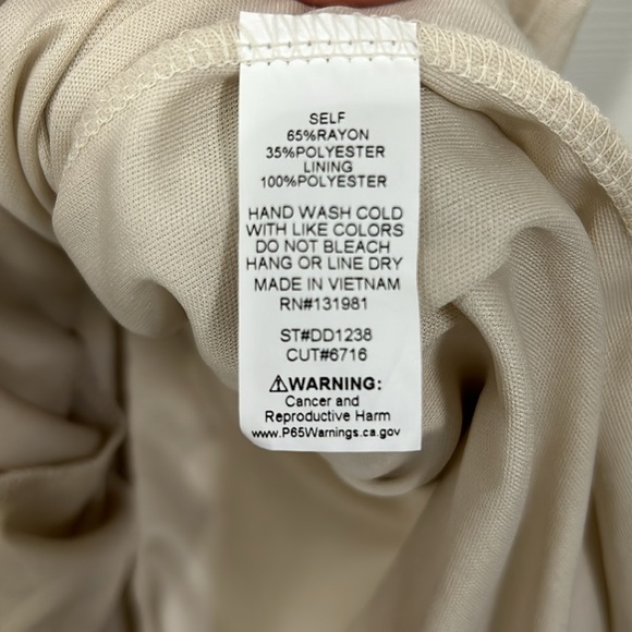 NAIF Cream Spaghetti Strap Dress - Picture 10 of 10